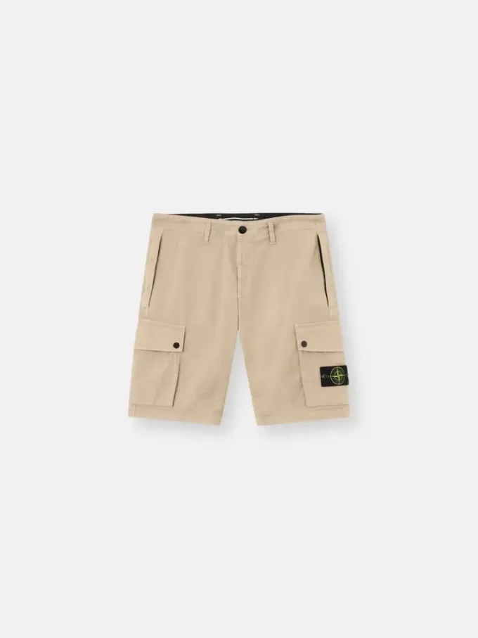 Bermuda slim fit con tasche con cerniera