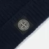 Berretto con toppa Compass e bordo a costine Berretto con toppa Compass e bordo a costine