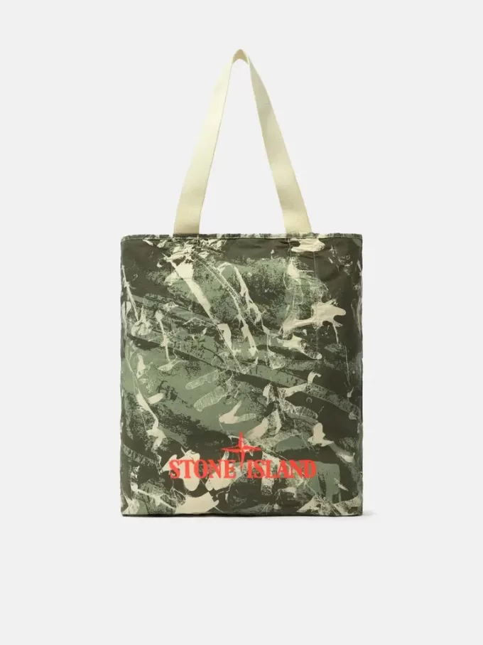 Borsa tote con tasche e logo Borsa tote con tasche e logo