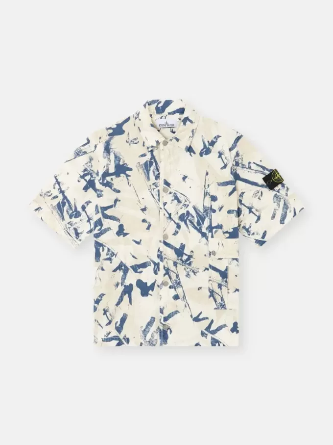 Camicia a maniche corte comoda con bottoni