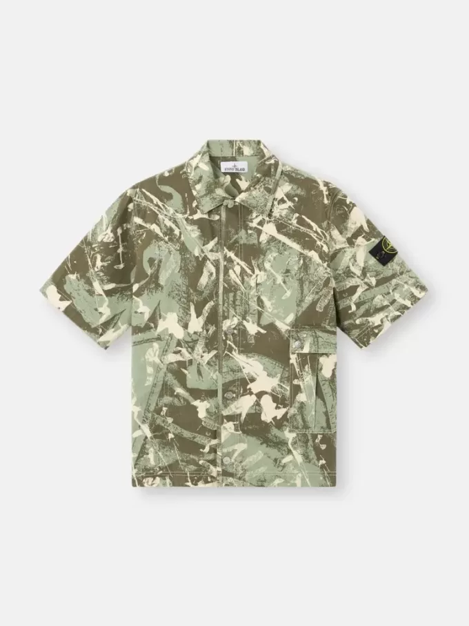 Camicia a maniche corte comoda con bottoni Camicia a maniche corte comoda con bottoni