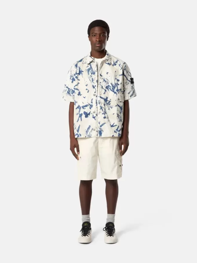 Camicia a maniche corte comoda con bottoni