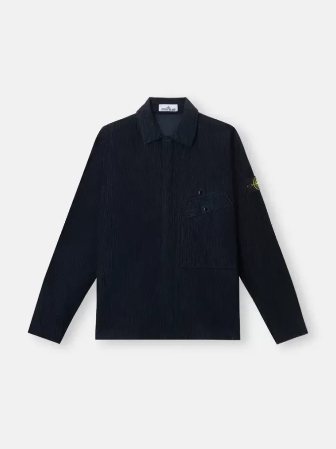 Camicia oversize comoda con tasca sul petto e cerniera a doppio cursore Camicia oversize comoda con tasca sul petto e cerniera a doppio cursore