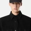 Camicia oversize comoda con tasche e chiusura a scatto