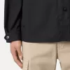 Camicia oversize comoda con tasche laterali e chiusura a scatto Camicia oversize comoda con tasche laterali e chiusura a scatto