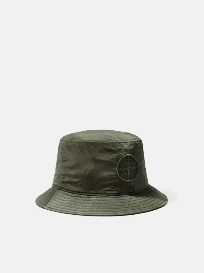 Cappello a secchiello con fodera in rete e ricamo Compass Cappello a secchiello con fodera in rete e ricamo Compass