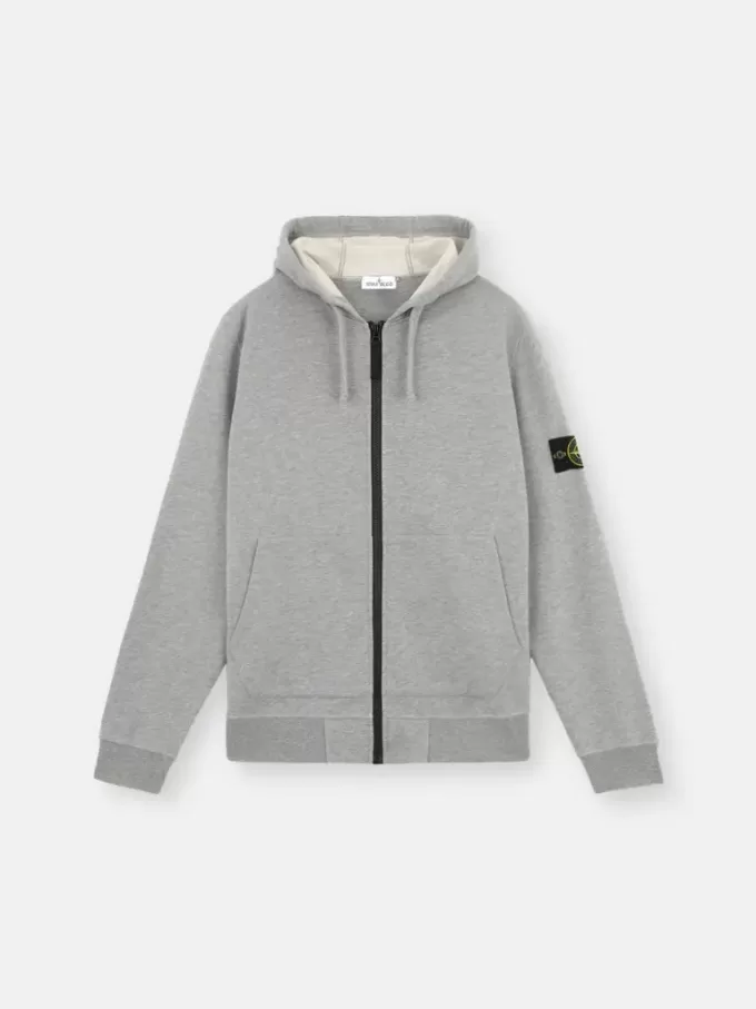 Felpa con cappuccio con coulisse e zip. Felpa con cappuccio con coulisse e zip.