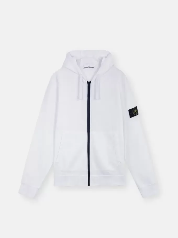 Felpa con cappuccio e zip, vestibilità regolare, con tasche