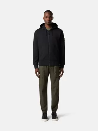 Felpa con cappuccio e zip, vestibilità regolare, con tasche