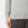Felpa con mezza zip e tasche applicate