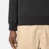 Felpa con mezza zip e tasche applicate