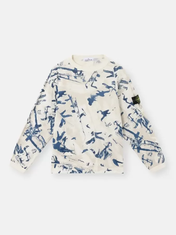 Felpa girocollo oversize con stampa mimetica Felpa girocollo oversize con stampa mimetica