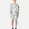 Felpa girocollo oversize con stampa mimetica Felpa girocollo oversize con stampa mimetica