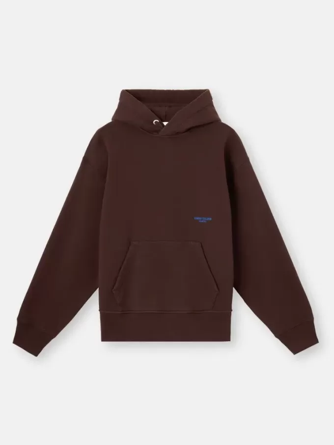 Felpa oversize con cappuccio e tasca a marsupio.