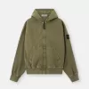 Felpa oversize con cappuccio e zip, inserti a costine Felpa oversize con cappuccio e zip, inserti a costine