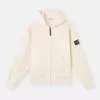 Felpa oversize con cappuccio e zip, inserti a costine Felpa oversize con cappuccio e zip, inserti a costine