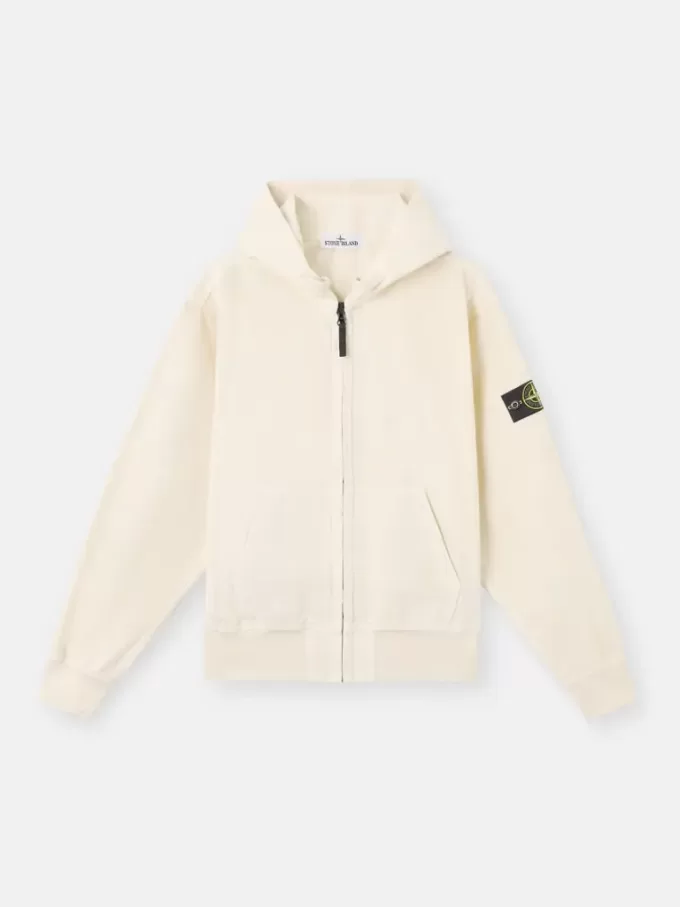 Felpa oversize con cappuccio e zip, inserti a costine Felpa oversize con cappuccio e zip, inserti a costine