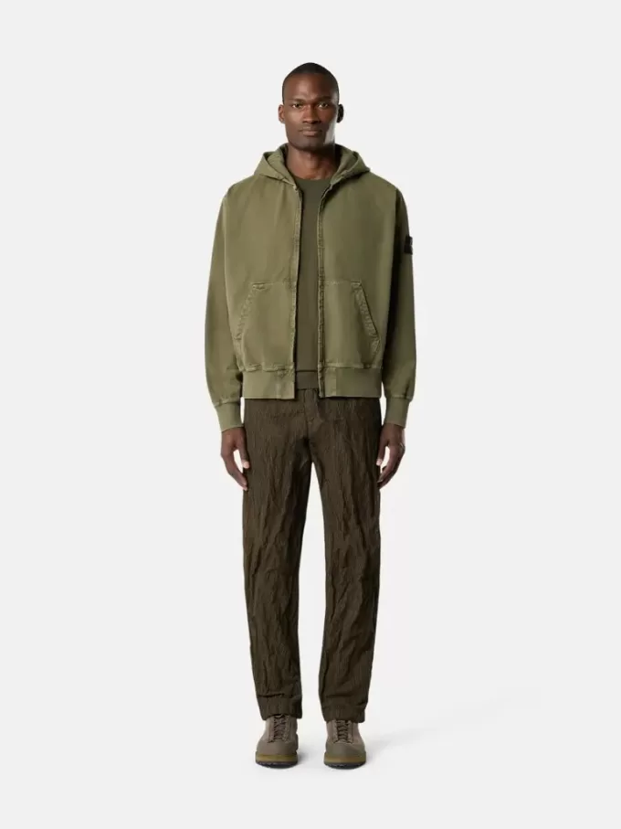 Felpa oversize con cappuccio e zip, inserti a costine Felpa oversize con cappuccio e zip, inserti a costine