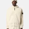 Felpa oversize con cappuccio e zip, inserti a costine Felpa oversize con cappuccio e zip, inserti a costine