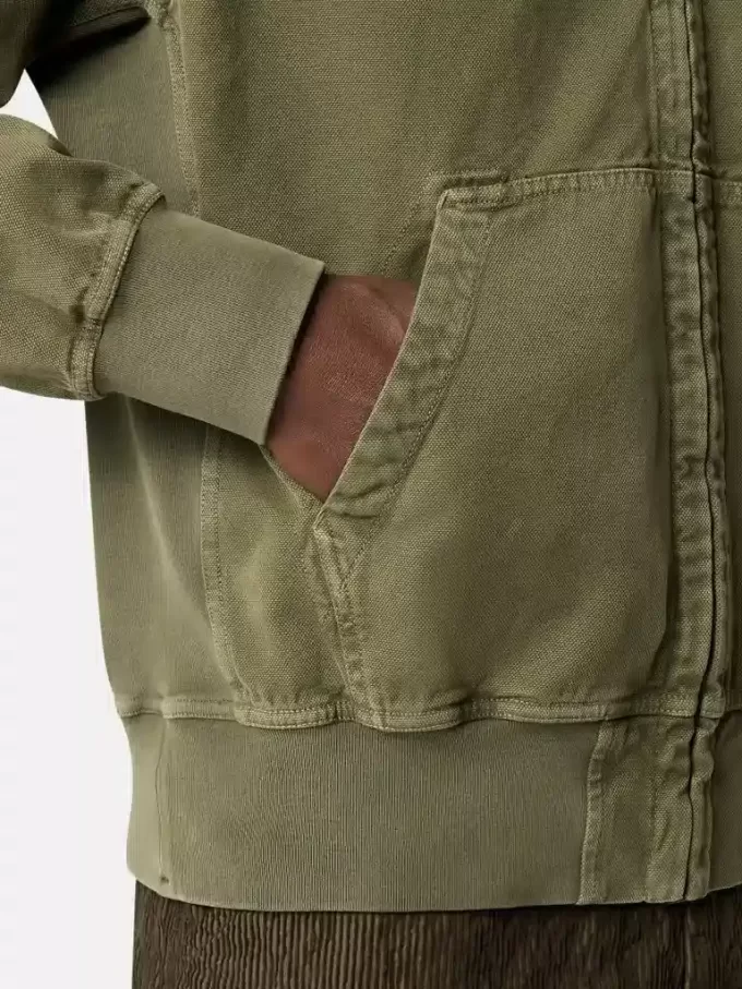Felpa oversize con cappuccio e zip, inserti a costine Felpa oversize con cappuccio e zip, inserti a costine