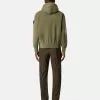 Felpa oversize con cappuccio e zip, inserti a costine Felpa oversize con cappuccio e zip, inserti a costine