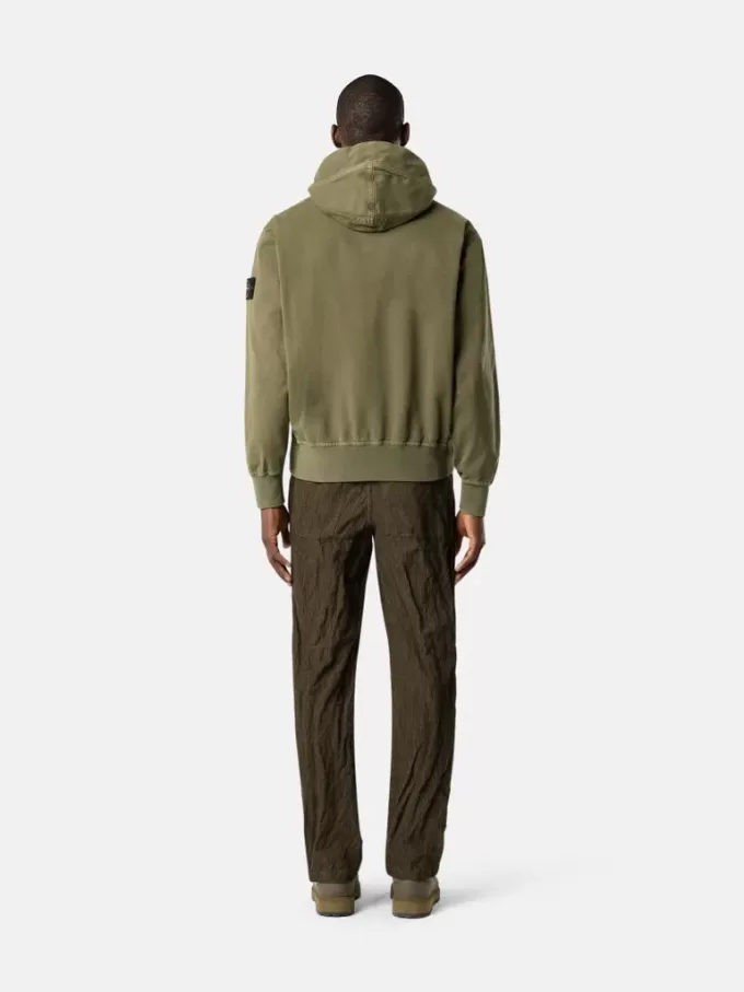 Felpa oversize con cappuccio e zip, inserti a costine Felpa oversize con cappuccio e zip, inserti a costine