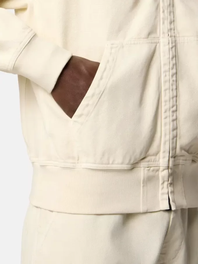 Felpa oversize con cappuccio e zip, inserti a costine Felpa oversize con cappuccio e zip, inserti a costine