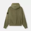 Felpa oversize con cappuccio e zip, inserti a costine Felpa oversize con cappuccio e zip, inserti a costine