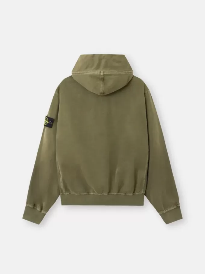 Felpa oversize con cappuccio e zip, inserti a costine Felpa oversize con cappuccio e zip, inserti a costine