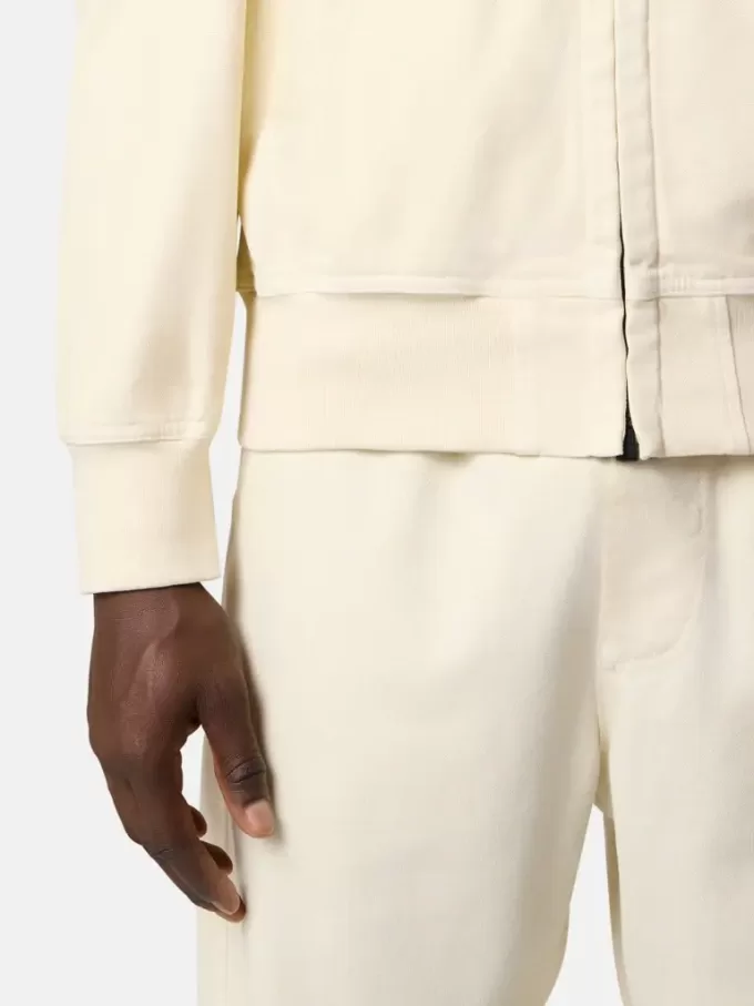 Felpa oversize con cappuccio e zip, inserti a costine Felpa oversize con cappuccio e zip, inserti a costine