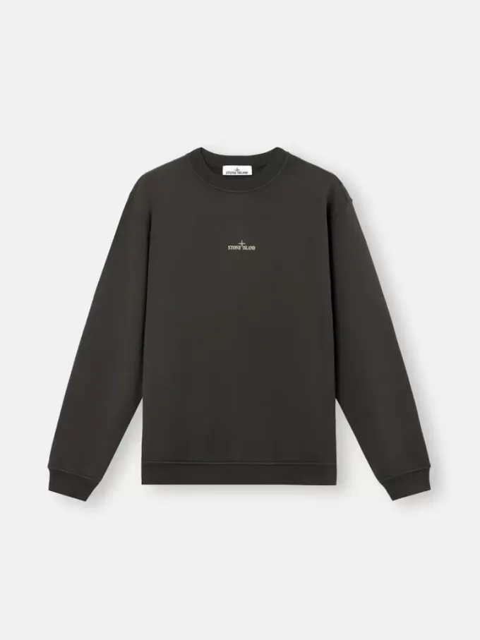 Felpa oversize con collo a girocollo e stampa “Industrial Four”