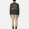 Felpa oversize con collo a girocollo e stampa “Industrial Four”