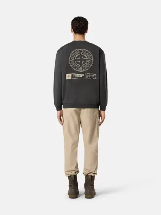 Felpa oversize con collo a girocollo e stampa “Industrial Four” Felpa oversize con collo a girocollo e stampa “Industrial Four”