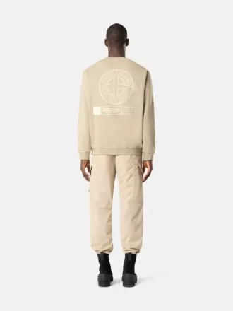Felpa oversize con collo a girocollo e stampa “Industrial Four”