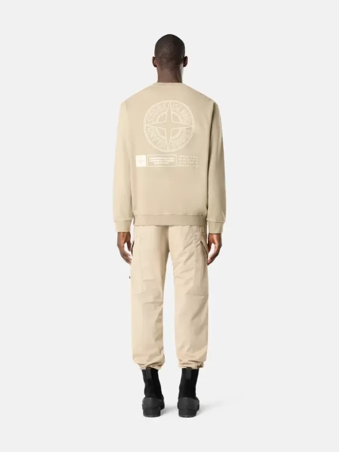 Felpa oversize con collo a girocollo e stampa “Industrial Four”
