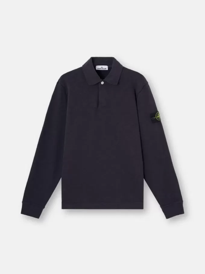 Felpa polo dalla vestibilità regolare con chiusura a scatto Felpa polo dalla vestibilità regolare con chiusura a scatto
