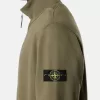 Felpa regular fit con mezza zip e inserti a costine Felpa regular fit con mezza zip e inserti a costine