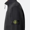 Felpa regular fit con mezza zip e inserti a costine Felpa regular fit con mezza zip e inserti a costine