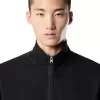 Felpa regular fit con mezza zip e inserti a costine Felpa regular fit con mezza zip e inserti a costine