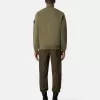 Felpa regular fit con mezza zip e inserti a costine Felpa regular fit con mezza zip e inserti a costine
