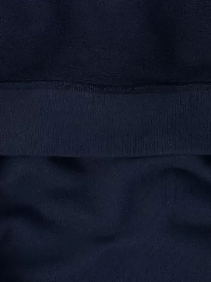 Felpa regular fit con mezza zip e inserti a costine Felpa regular fit con mezza zip e inserti a costine