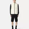 Gilet con finitura idrorepellente e tasche con bottoni a pressione Gilet con finitura idrorepellente e tasche con bottoni a pressione