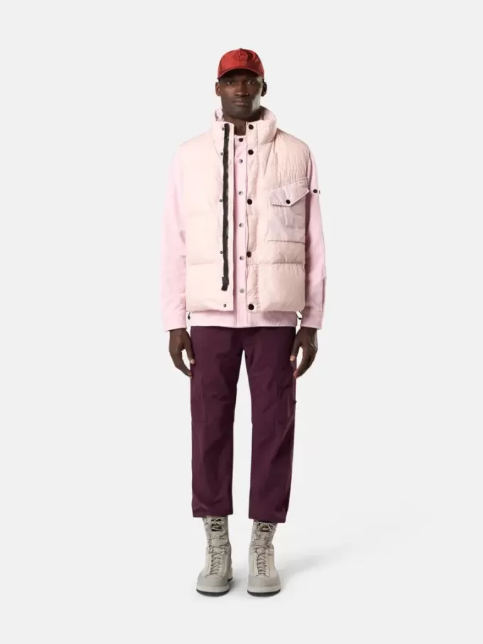 Gilet in piuma con resistenza al vento e tasche con cerniera Gilet in piuma con resistenza al vento e tasche con cerniera
