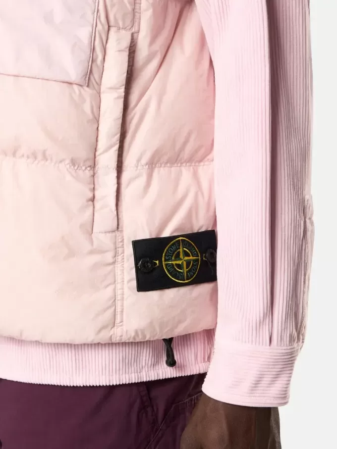 Gilet in piuma con resistenza al vento e tasche con cerniera Gilet in piuma con resistenza al vento e tasche con cerniera