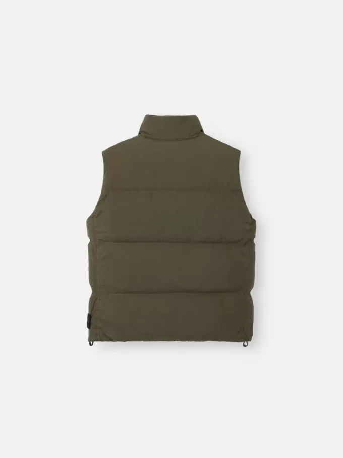 Gilet in piuma con resistenza al vento e tasche con cerniera