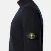 Maglione a collo alto con bordi a costine