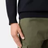 Maglione a collo alto con bordi a costine