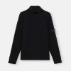 Maglione a collo alto con bordi a costine sottili Maglione a collo alto con bordi a costine sottili