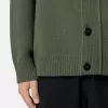 Maglione con bottoni e bordi in feltro Maglione con bottoni e bordi in feltro