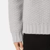 Maglione con collo alto e ampie rifiniture a coste
